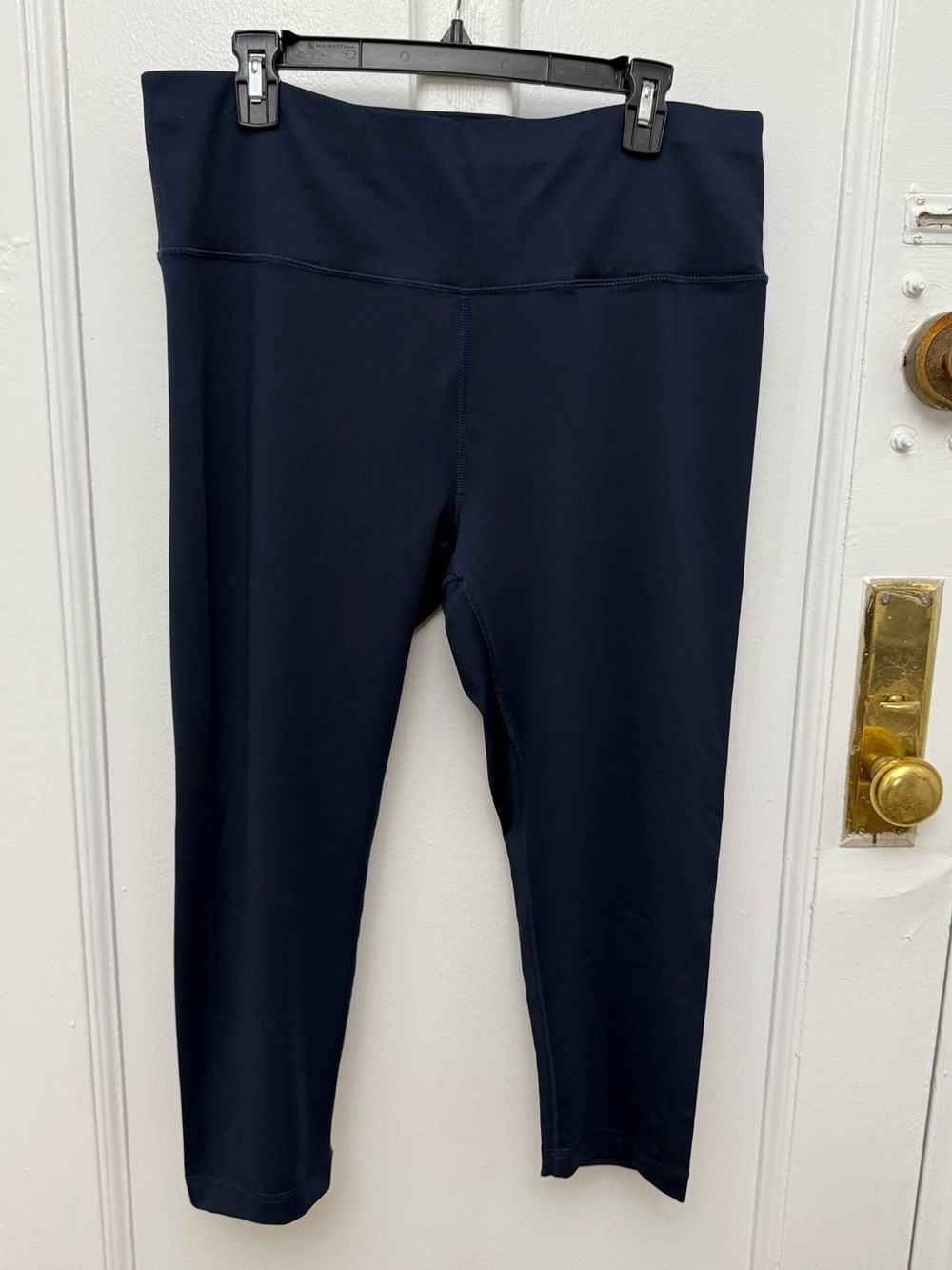 90 Degrees Navy Blue High Waisted Cropped Leggings Size 1X